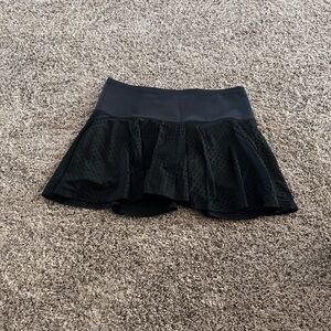 Athleta Perforated Black A-Game Skirt